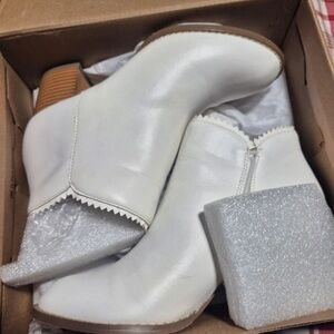 Elegant White Ankle Booties